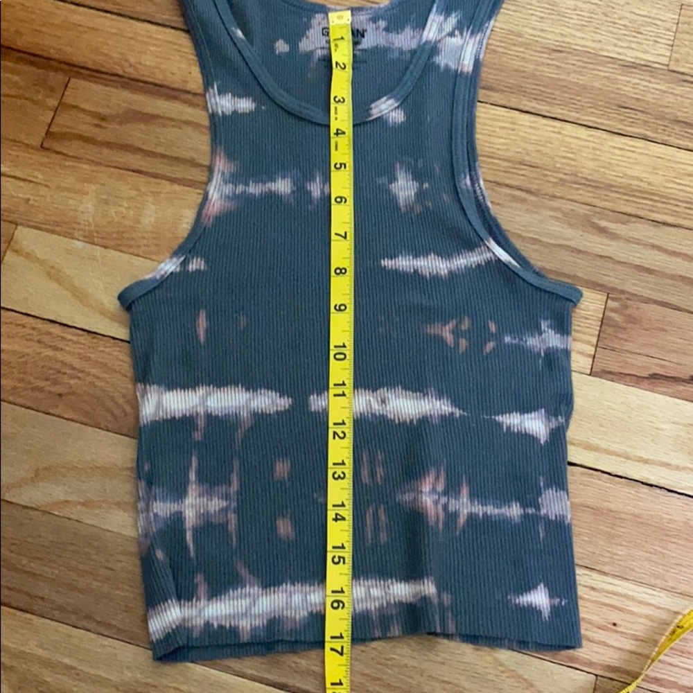 SOLD Hand Bleach Dyed Cut Off Ribbed Tank Top - Picture 14 of 14